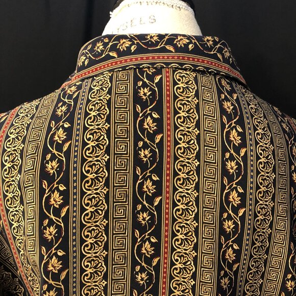 Elegant Liz Claiborne Button Down Silk Shirt: Size 10 - Picture 4 of 15